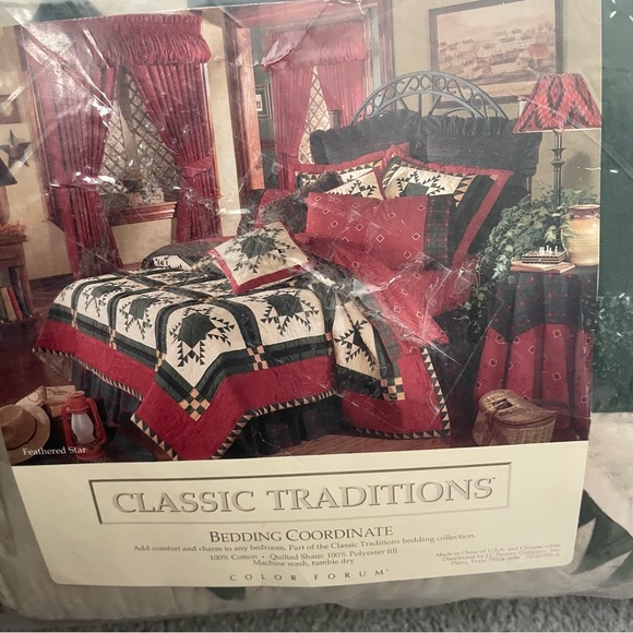 Classic Traditions 14” square Decor Pillow FEATHERED STAR - Picture 4 of 6